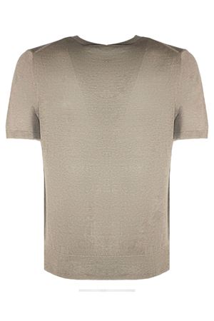 Beige linen blend T-shirt DIANA STUDIO | MSS25SIN57455